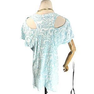 Fresh Produce Cut Out Back Shoulders Top Wander‎ Twin Short Sleeves Size XL